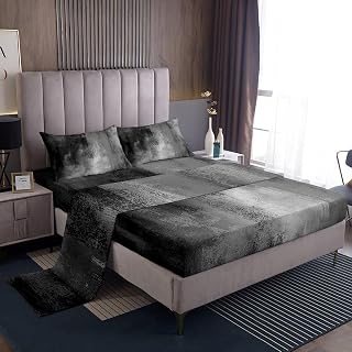 Grey Tie Dye King Sheet Set