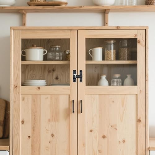 Miniatura 8 de Pestillo de puerta abatible de 90180 grados, cerradura de puerta de seguridad negra resistente, cerradura de seguridad mejorada para puerta