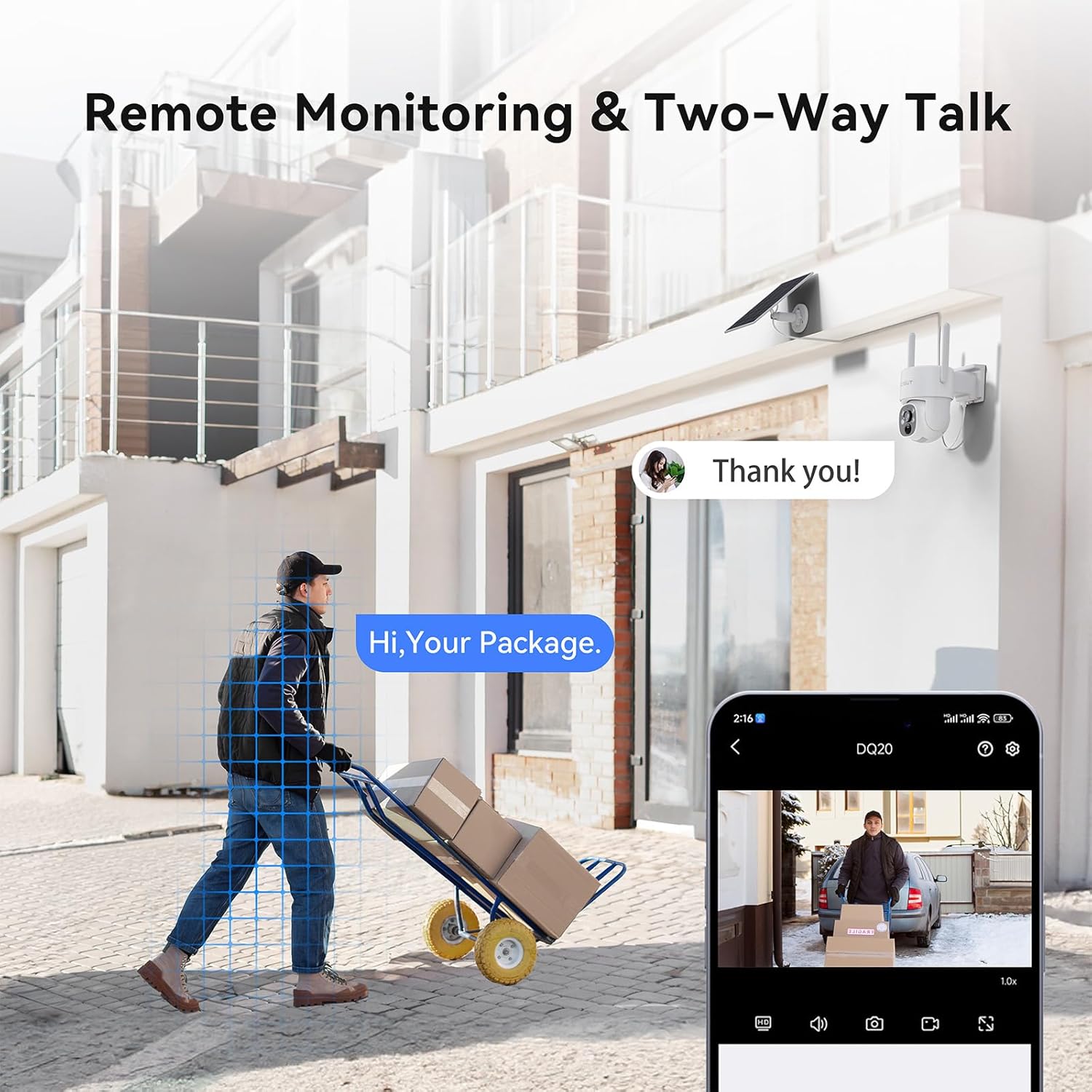 Solar Security Cameras Wireless Outdoor with 10'' Monitor, 2pcs 2K Solar Powered Camera System, 360° PTZ, Color Night Vision,Human Detection,10CH NVR with 500GB HDD,2.4G/5G WiFi,No Monthly Fee