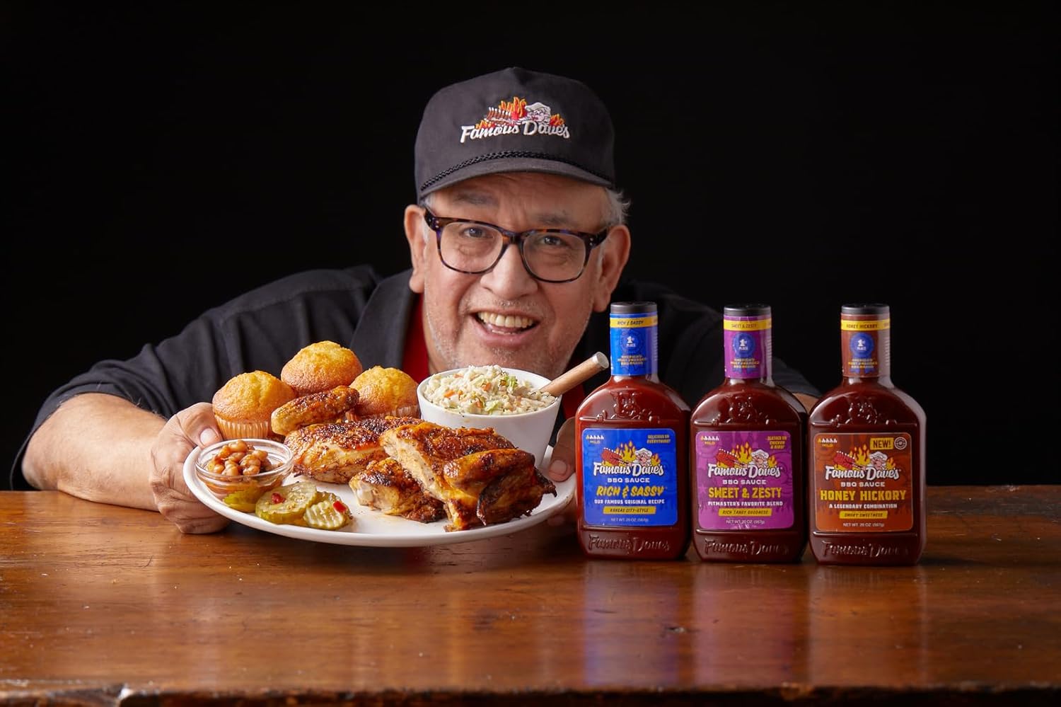 Famous Dave's BBQ Sauce Variety Bundle - 3 pck, Rich & Sassy, Texas Spit & Honey Hickory (59 oz.)