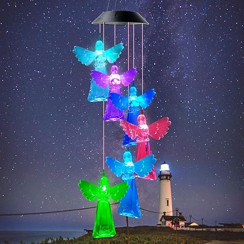 Miniatura 2 de JOBOSI Campana de colibrí verde, regalo de jardinería, regalos de cumpleaños para mamá, regalos de abuela, luces solares decorativas al aire libre,