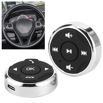 Acouto Steering Wheel Controls for aftermarket Radio, Steering Wheel Switch Control,Multifunction Steering Wheel Button USB Rechargeable Controller for Android Multimedia Player [Video