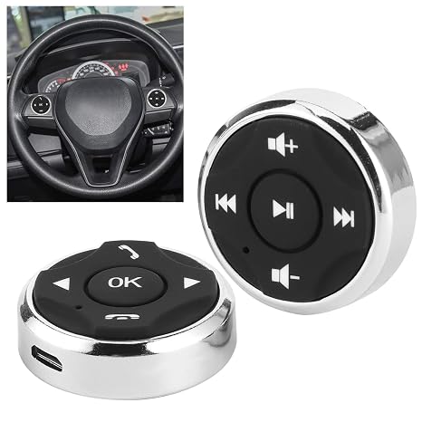 Acouto Steering Wheel Controls for aftermarket Radio, Steering Wheel Switch Control,Multifunction Steering Wheel Button USB Rechargeable Controller for Android Multimedia Player [Video