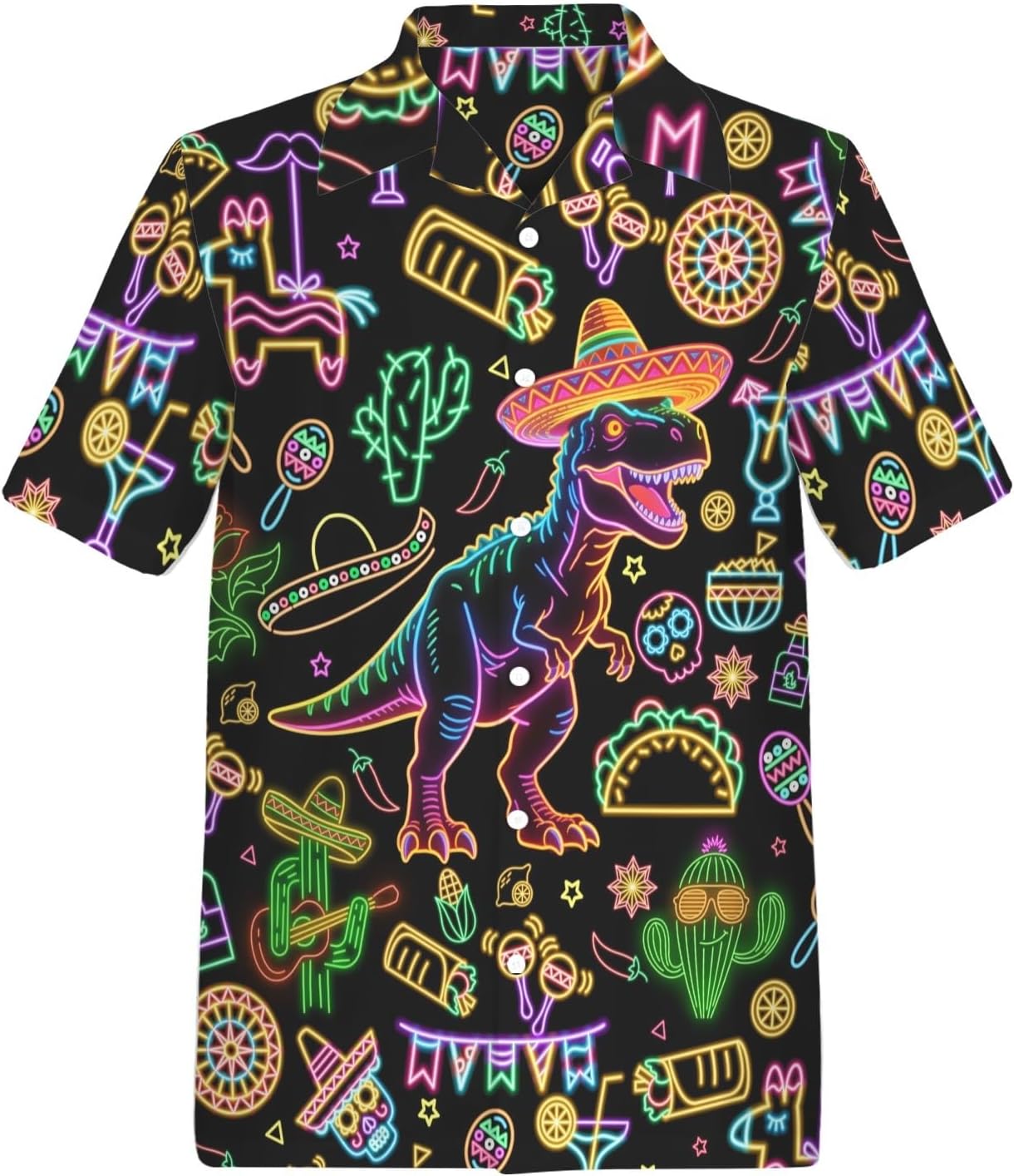 ukoyhga 80s 90s Hawaiian Shirt for Men Big and Tall Funny Button Up Shirts Tropical Beach Disco Party Outfits Size Down