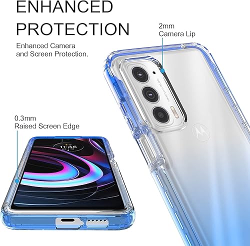 Miniatura 3 de Compatible con Samsung Galaxy A32 5G, funda híbrida transparente de TPU suave transparente para Samsung Galaxy A32 5G (azul)
