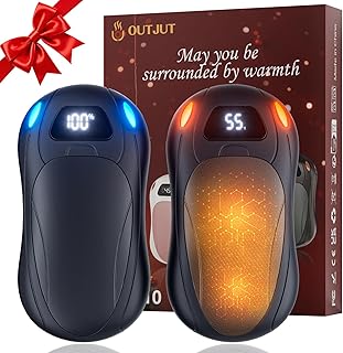 Magnetic Hand Warmers Rechargeable 2 Pack, 12000mAH Electric Hand Warmer, Portable Pocket Warmer, 21-Speed Heating, Gifts for Christmas/Outdoor/Skiing/Camping, Hunting Accessories, Black
