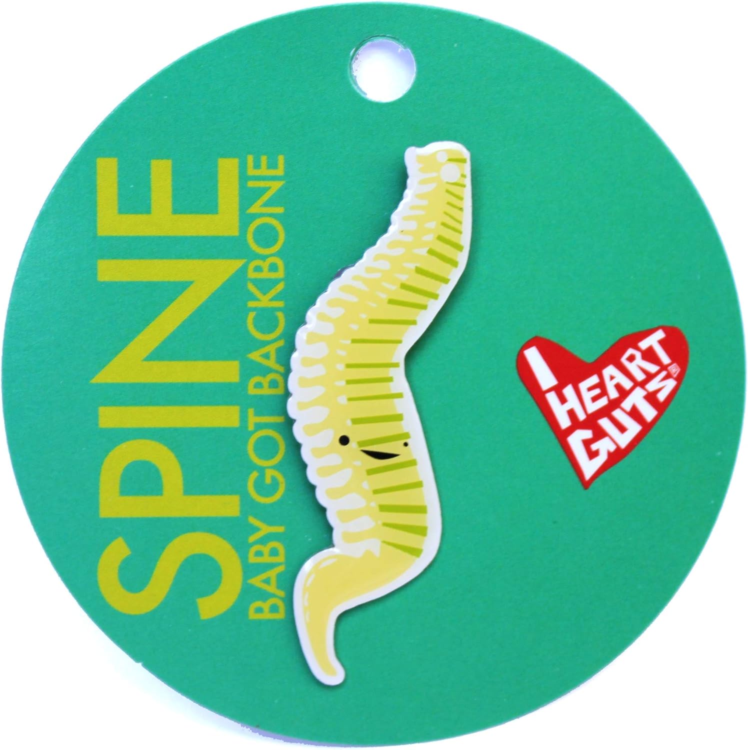 I Heart Guts Spine Lapel Pin - Baby Got Backbone : Clothing, Shoes & Jewelry