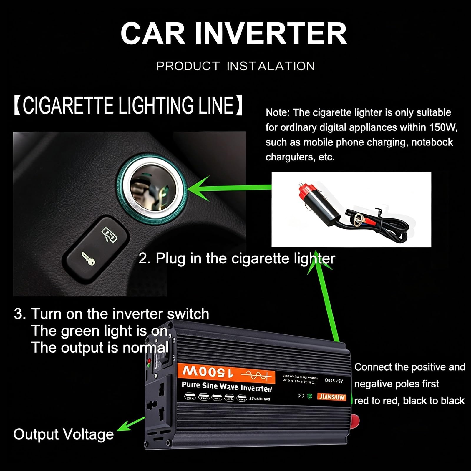 Inverter Di Potenza A Onda Sinusoidale Pura Da 3000W/4000W/5000W/6000W | Convertitore Tensione Per Auto, Con Display A Led, Prese Ca, Ventole Raffreddamento Per Camper Camion Auto(12V,4000W)