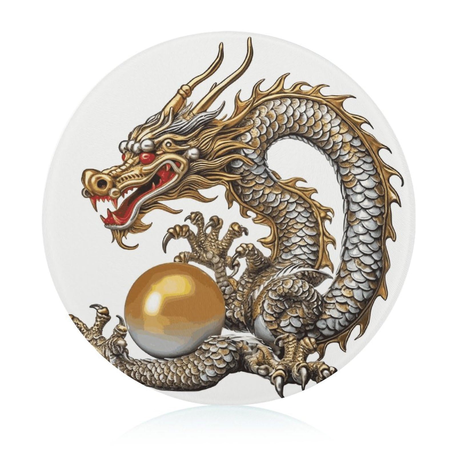 Planche à découper en verre résistante aux rayures motif dragon