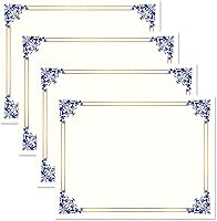 Vista 7 de Fine Stationery Papeles de certificado de pergamino dorado y blanco - Paquete de 25, NO CON LAMINACIÓN, compatibles con impresoras láser e inkjet