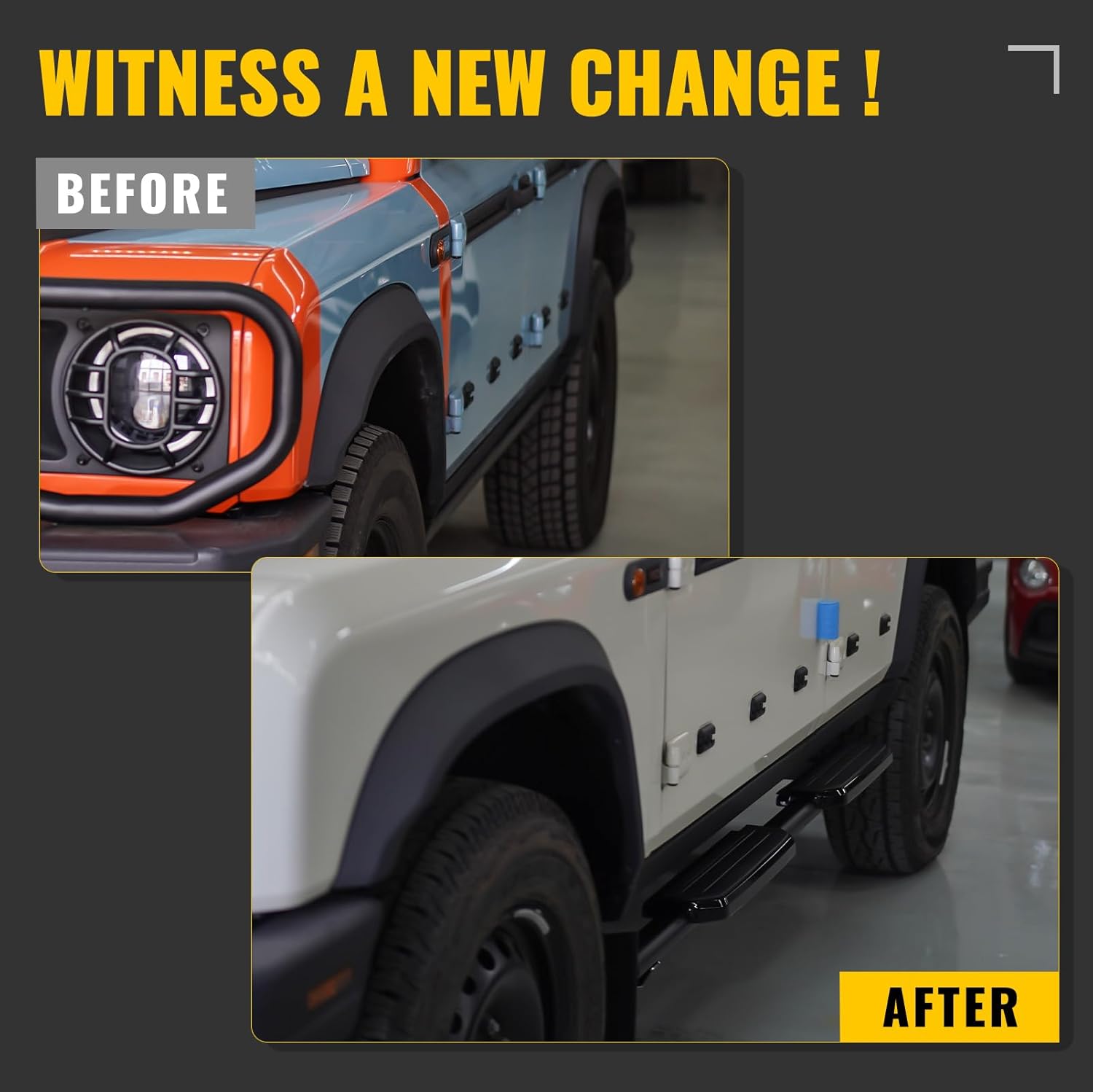 Running Board Side Step Aluminium Pedal Nerf Bar Fix Side Step Compatible with Ineos Grenadier 2023 2024 2025
