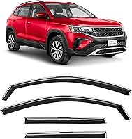 Voron Glass Extra Durable In-Channel Rain Guards for Volkswagen Taos 2022-2026 - Window Deflectors Vent Visors 4pc Set