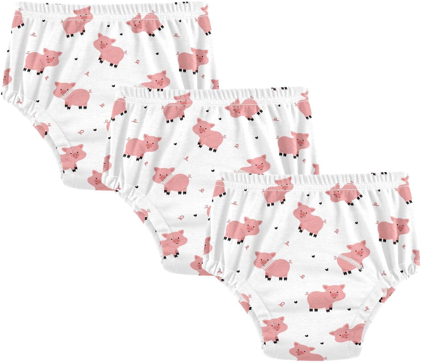 Toddler Potty Training Underwear Cute Pig Cotton Absorbent Soft Baby Girl Boy Toilet Training Pants 5T