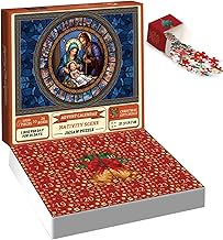 Ornements de Noël, Calendrier de l'Avent Noël 2023 24 parties Nativité Scène 1000 pièces Jigsaw pour adultes Kids Advent Calendar Calendar Jigsaw for Countdown to