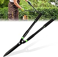 TwinkleTool Heavy Duty Hedge Shears with Shock Absorbing Bumpers - Precision Steel Blades for Effortless Pruning & Shaping Shrubs