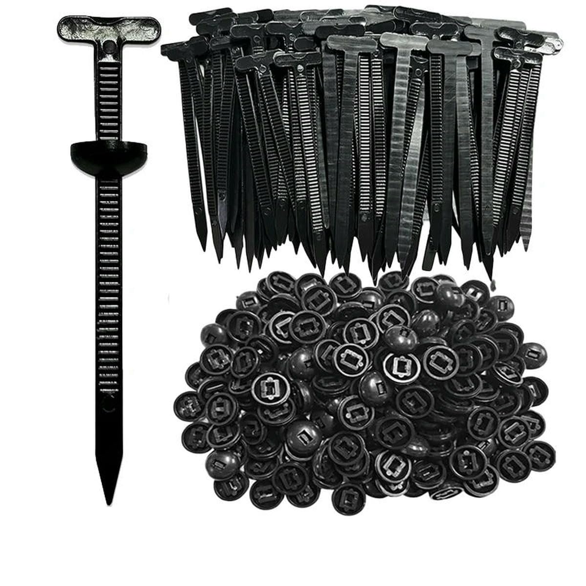 Bsguz 30Set- (60Pcs) 1000-100Set Self-Locking Universal Nylon Cable Tie Buckle Heavy Duty Zip Ties With Pin & Button Car Daily Repair Fastening Strap