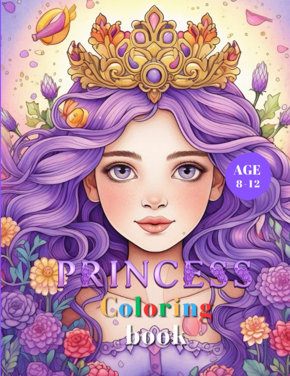 Coloring book for girls: Princess coloring book for girls 8-12 years old