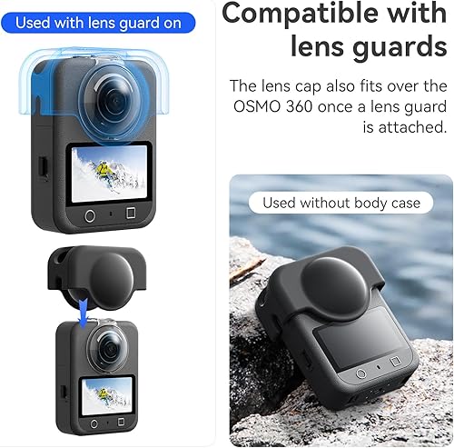 Miniatura 4 de aMagisn - Funda protectora de silicona para DJI OSMO 360 a prueba de golpes y caídas, accesorios para cámara de acción