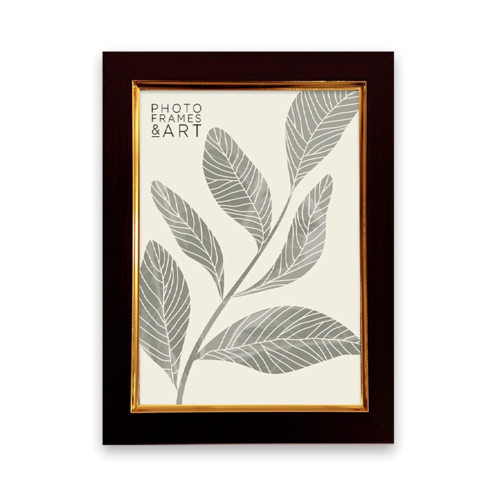 pf+a REAL GLASS Classic Mahogany 7x5 Picture Frames - Mahogany Effect, 7x5 inch Picture Frame - 7x5 Frame