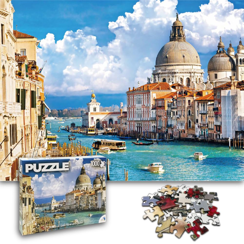 CHengQiS Puzzle 1000 Pezzi Puzzle per Adulti - Traonto in Riva al