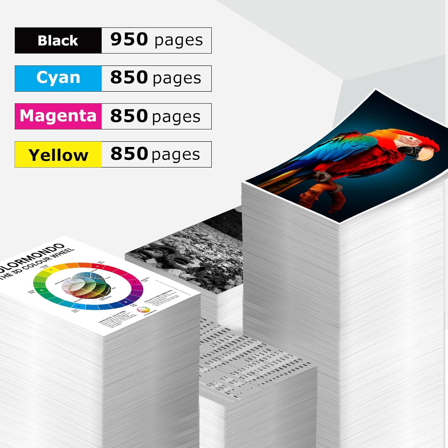 902XL Ink Cartridges Black Color Combo Pack Replacement for 902 XL Printer 6968 6978 for 902XL 902 4-Pack for OfficeJet 6960 6962 6963 6964 6966 6970 6971 6974 6975 6978 6950 6954 6956 6958 6951 6961