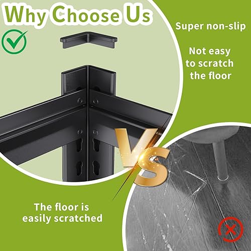 Miniatura 6 de Estantería de garaje resistente, fácil montaje, estantería de metal ajustable de 5 niveles, estante de utilidad, organizador de almacenamiento para