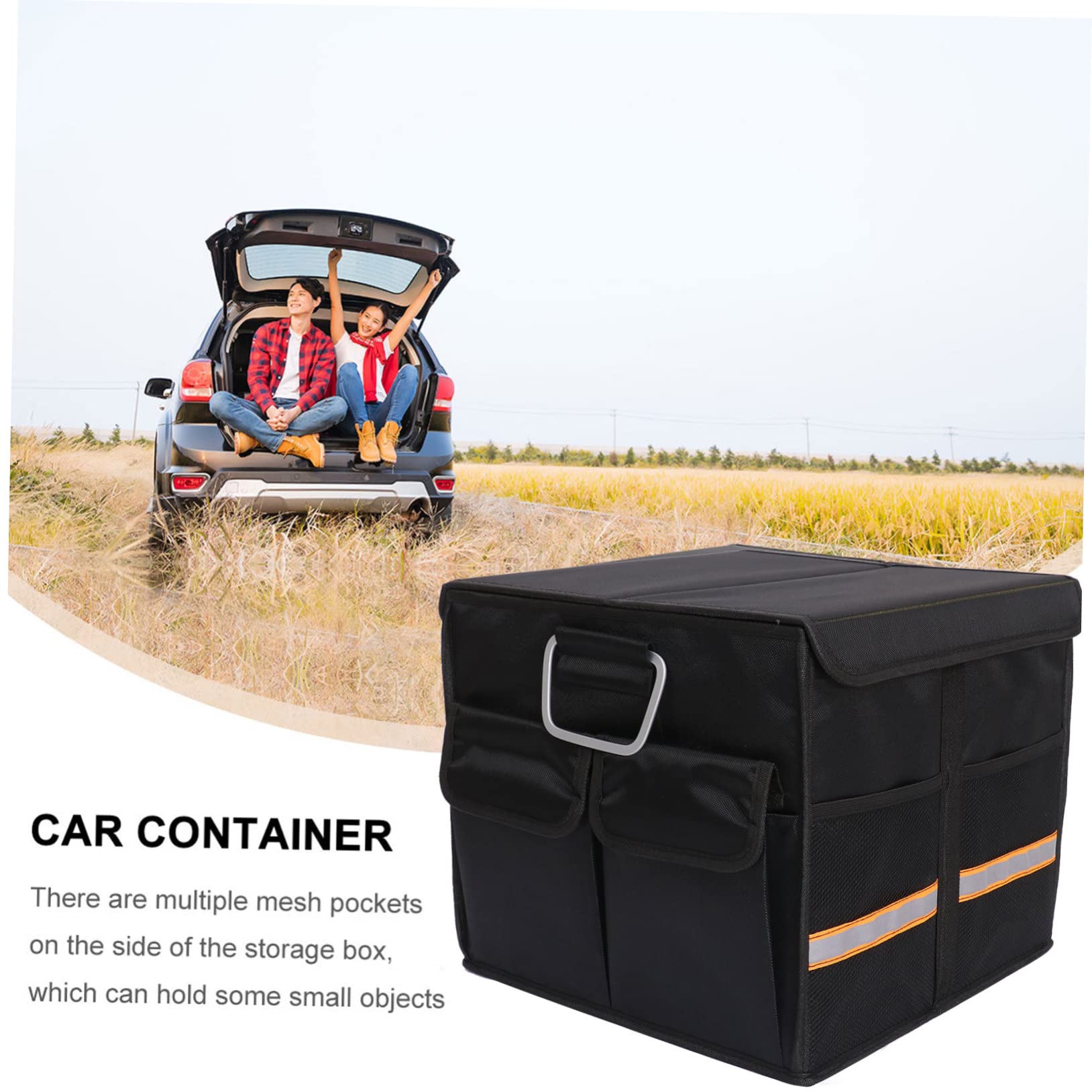 OUNONA 1pezzi Organizer Per Bagagliaio Auto Da Scatola Portaoggetti Robusta in Oxford Divisori Rimovibili Tasche Rete Pieghevole Per Auto e Uso Domestico