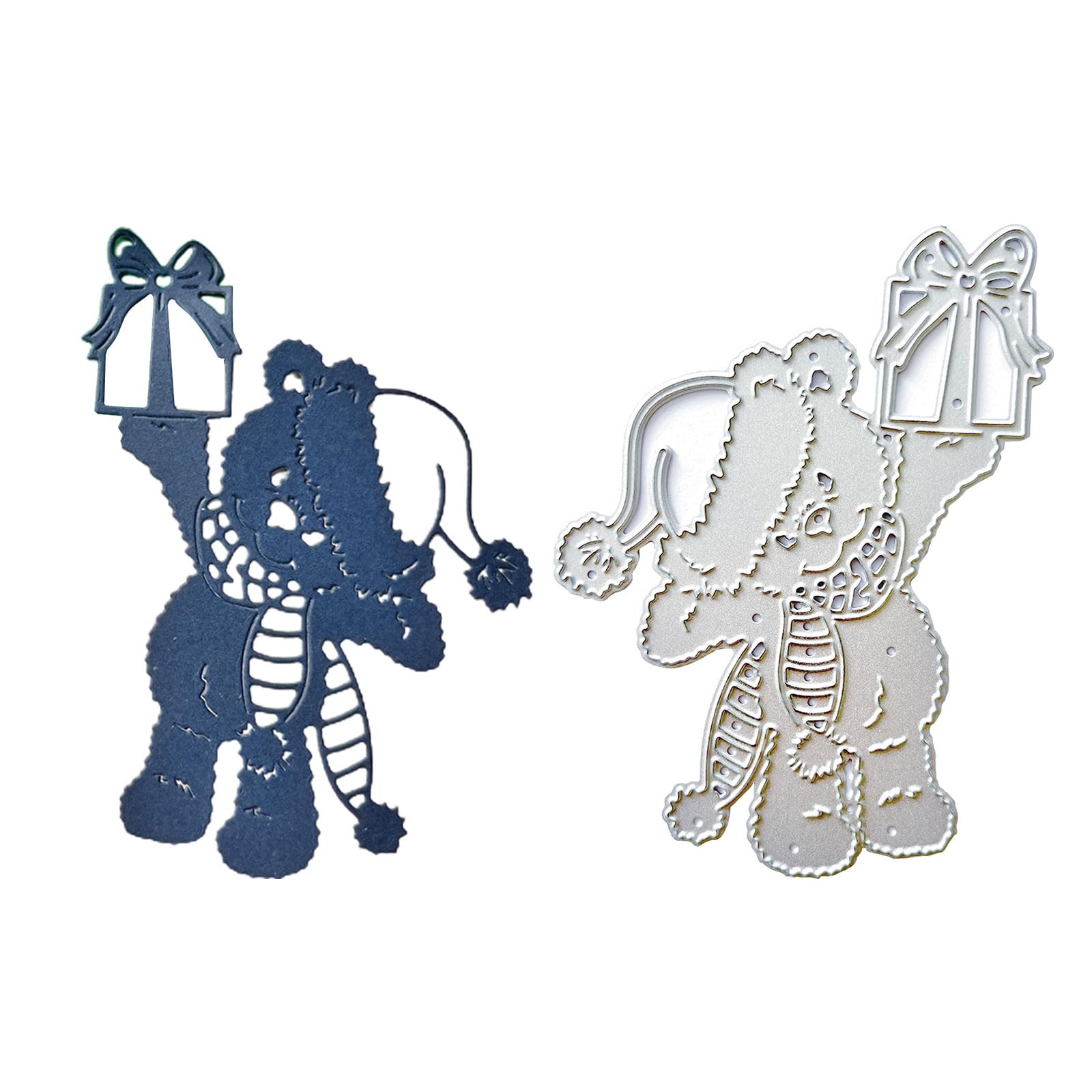 Fustelle in metallo a forma di orso, per scrapbooking, stencil, biglietti, goffratura, album fotografico, decorazione
