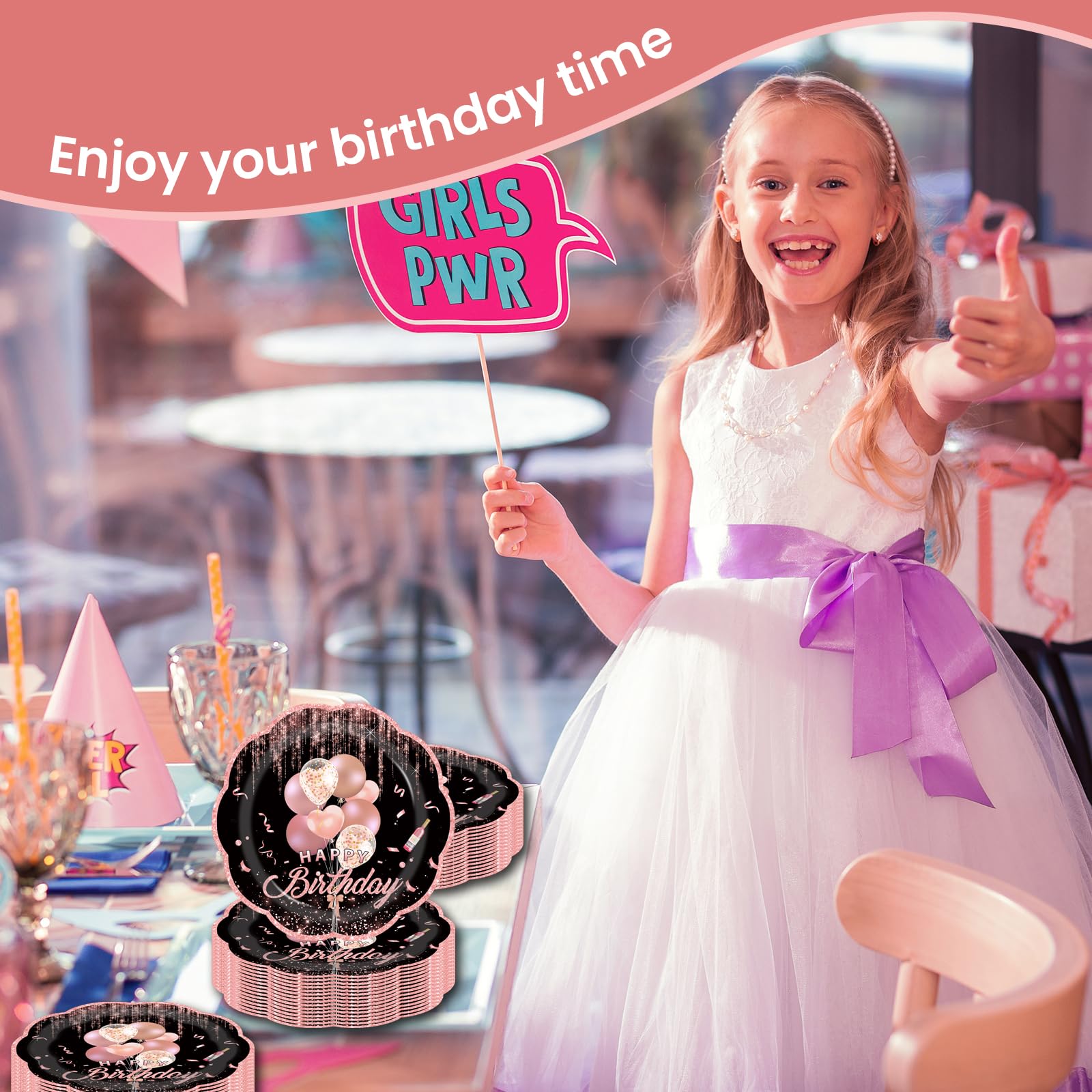 Servetten Regenboog 'Happy Birthday' – 16 stuks