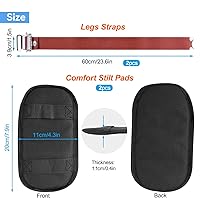 Vista 2 de Paquete de 2 piezas de repuesto para pilotes de yeso, almohadillas cómodas acolchadas protectoras para paneles de yeso, correas ajustables de nailon