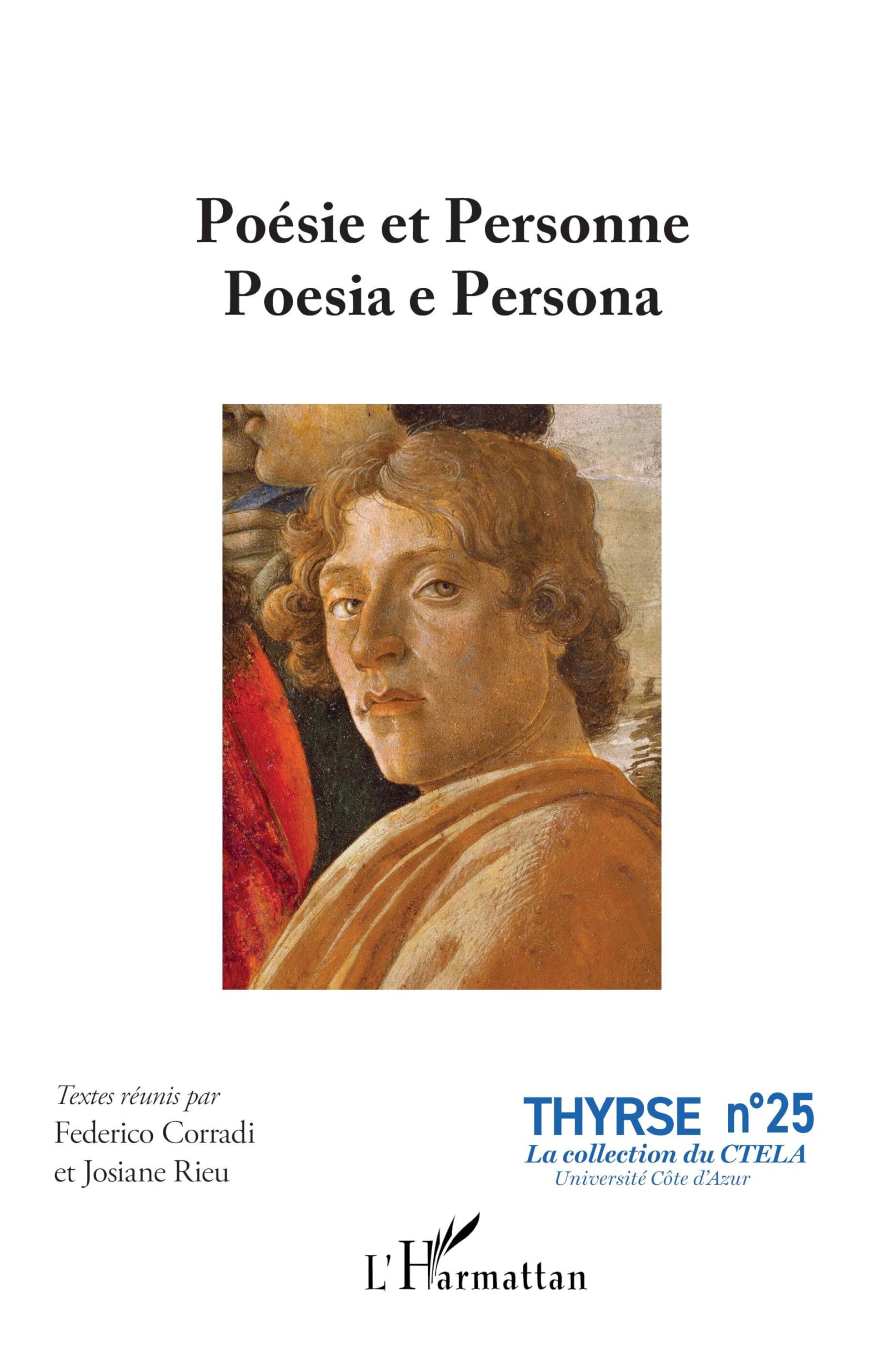Poésie et Personne. Poesia e Persona (Thyrse (Université Côte d'Azur))