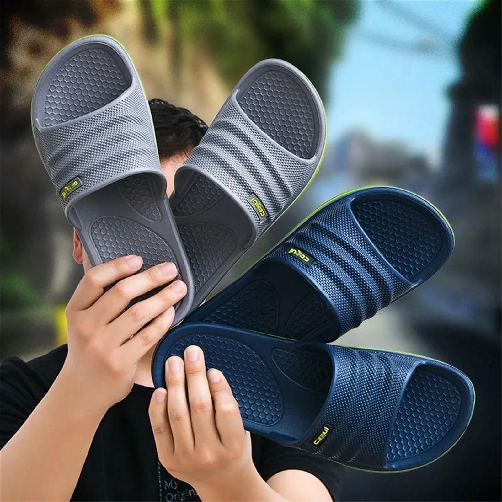 Claquette Hommes Slippers pour Eva Sallets De Salle Salles-Bleu Foncé-43