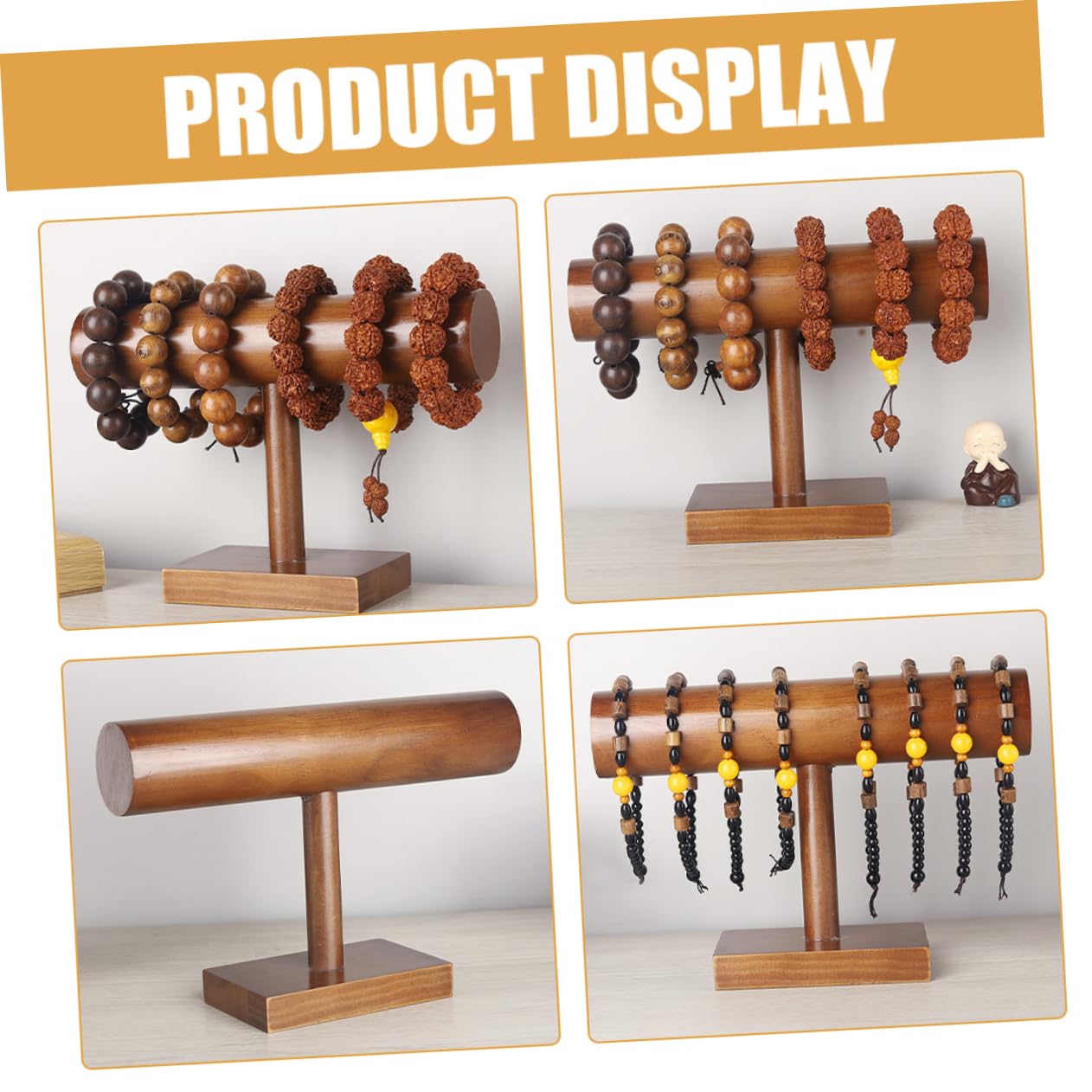 Kentop Présentoir à bijoux en métal Cadre en fer pour bagues et boucles