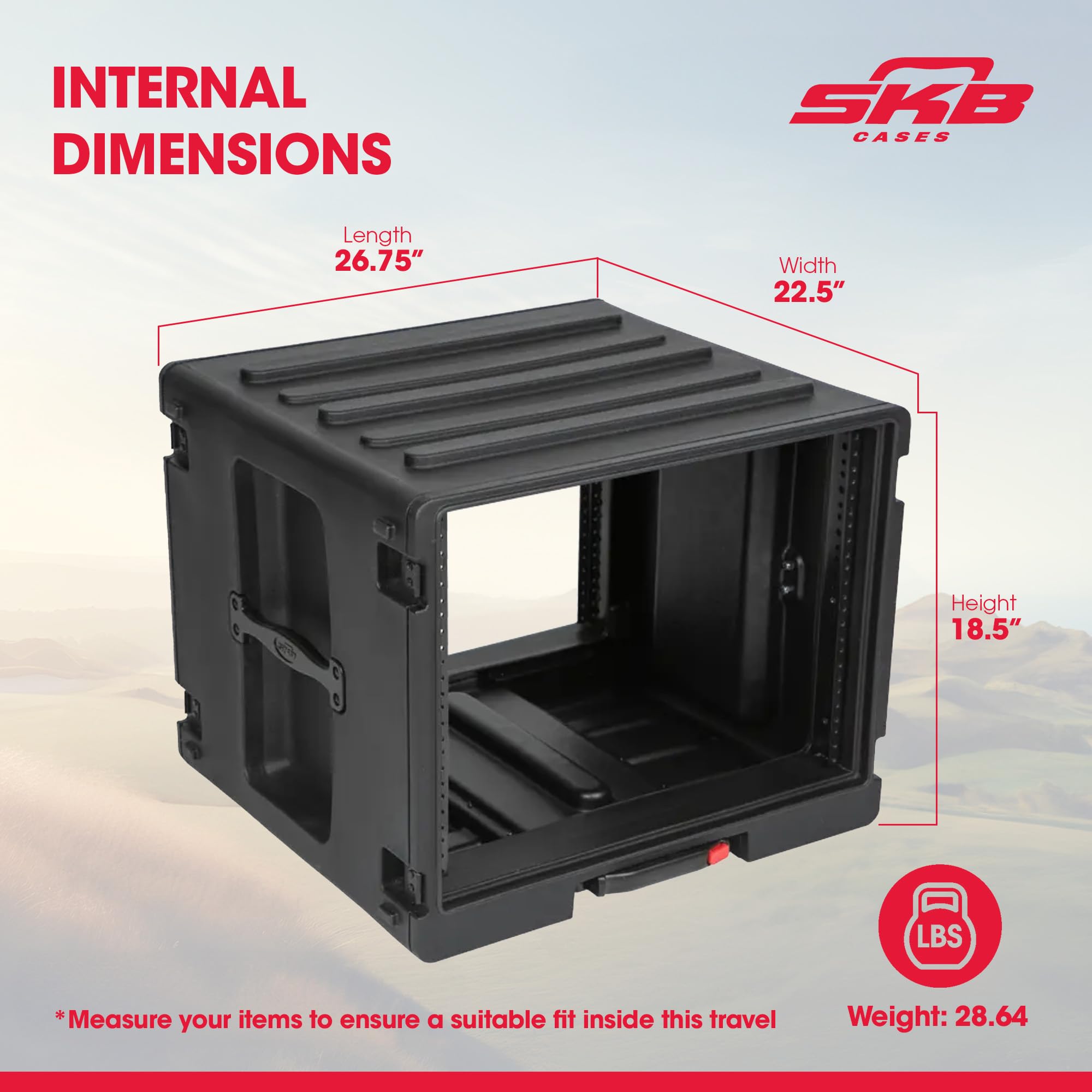 送料込★良品★SKB 8U ラックケース ラックキャリー ローリングラック 鍵付 Amazon | SKB (エスケービー) Rotoローリングラック 8U 1SKB