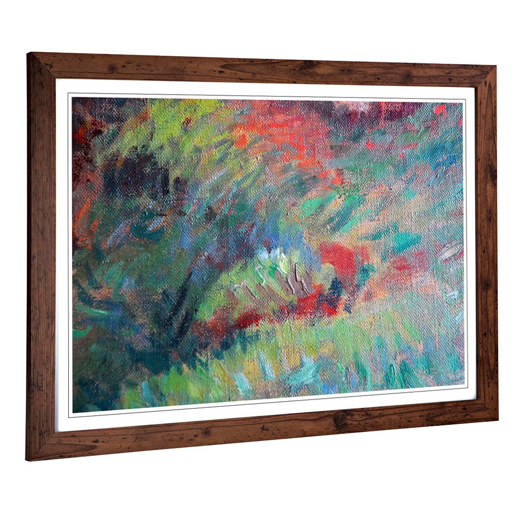 Big Box Art Framed Print of Henri Delavallee The River of The Aven 2 Design | Wall Art Picture | Home Decor for Kitchen, Living Room, Bedroom, Hallway, Walnut, A2 / 24.5x18 Inch / 62x45cm