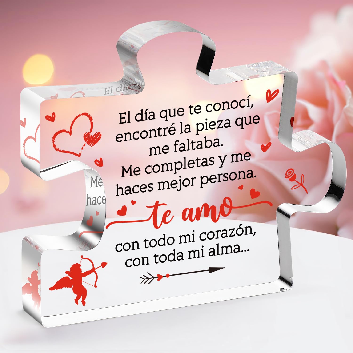 San Valentin Regalos Mujer Hombre, Regalo Aniversario Pareja, Placa Acrílica Regalo Pareja, Regalo Mujer Hombre Novia Novio Enamorados (Rompecabezas)