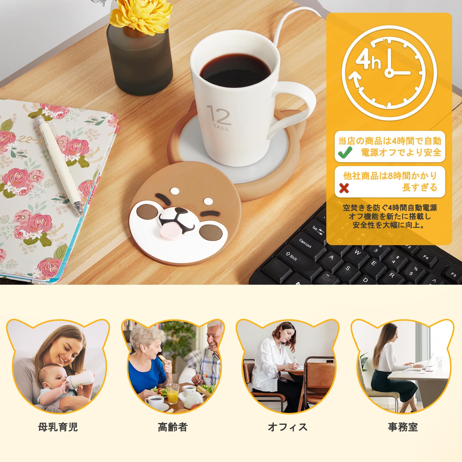 新品 カップウォーマー Amazon | PGVAVA 最新モデルカップウォーマー コーヒー保温