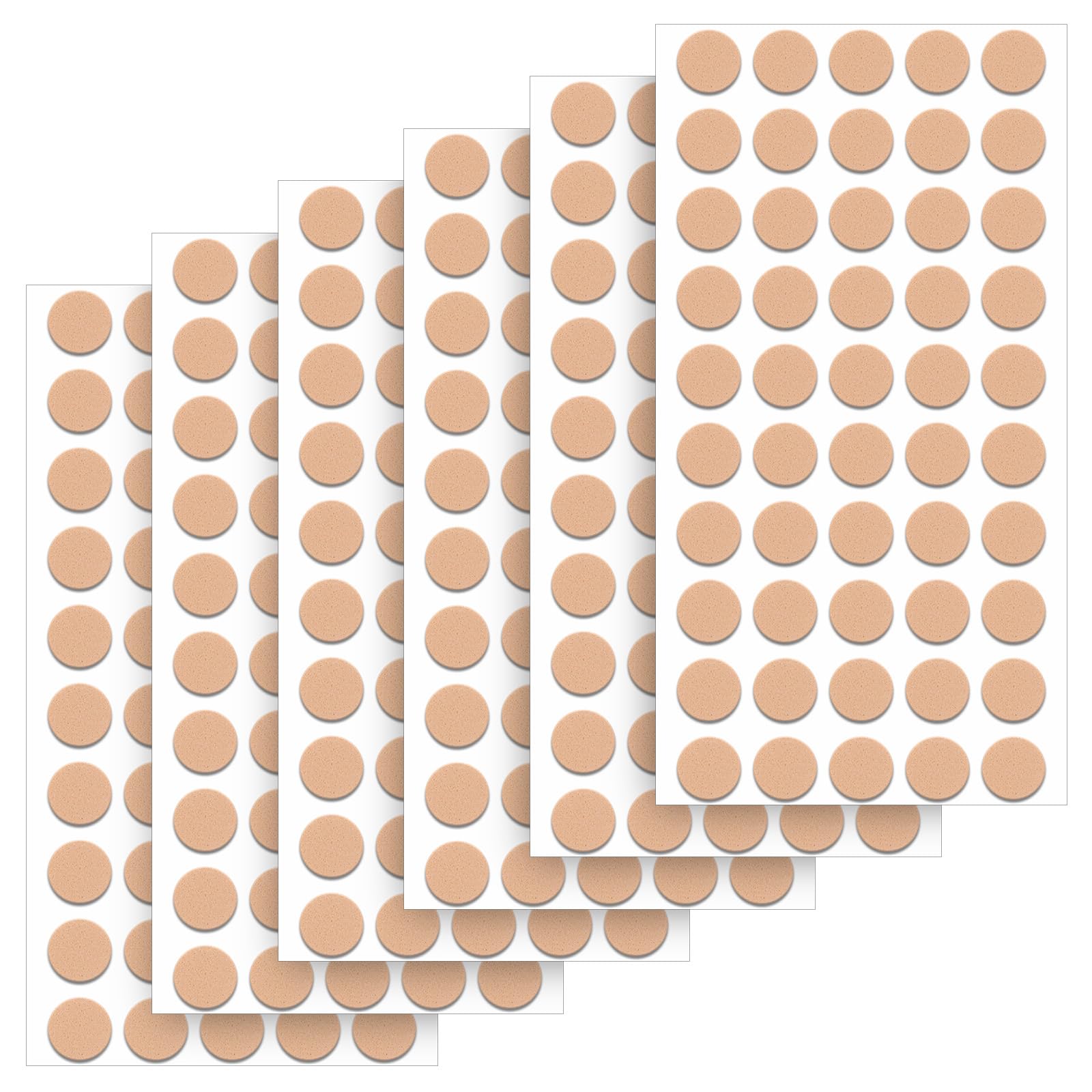 Classicseali 300PCS Earring Support Patches, 10mm Waterproof Ear Lobe Support Patches, Self-Adhesive Ear Patch for Earrings, for Supporting Heavy Earrings Studs Brooches,Skin Color