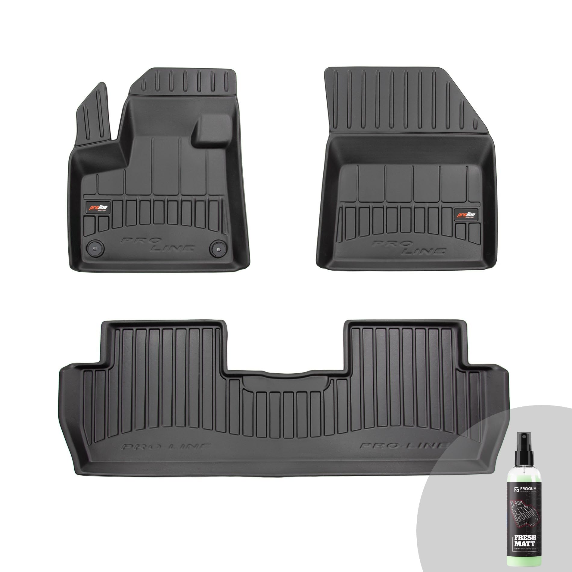 FROGUM ProLine 3D Tapis de Sol Voiture exclusifs pour Peugeot 5008 II 2017-2024 | Matériau TPE Durable | Les Bords Les Plus Hauts