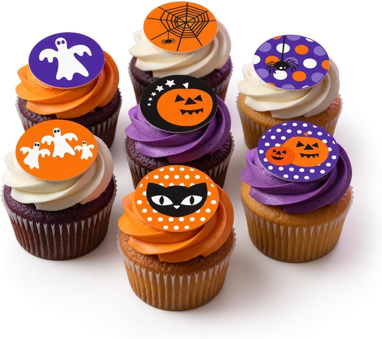 30 x Pre Cut Halloween Cake, Cupcake Toppers/Decorations Edible Wafer Paper