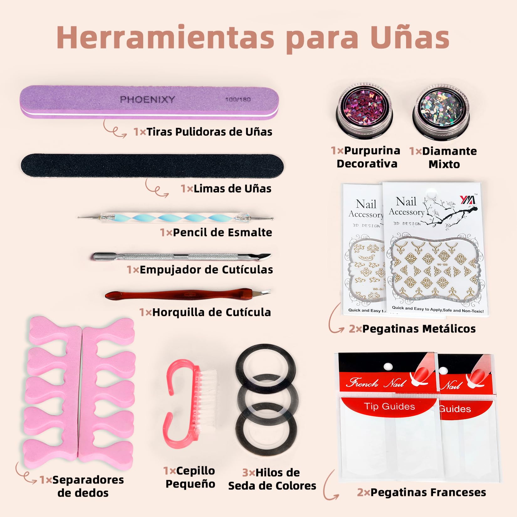 Phoenixy Kit Uñas Semipermanentes, 24 Colores Esmaltes Semipermanentes Para Uñas Set Completo con 48W Lampara kit Uñas de Gel Regalos Para Mujeres Kit Manicura