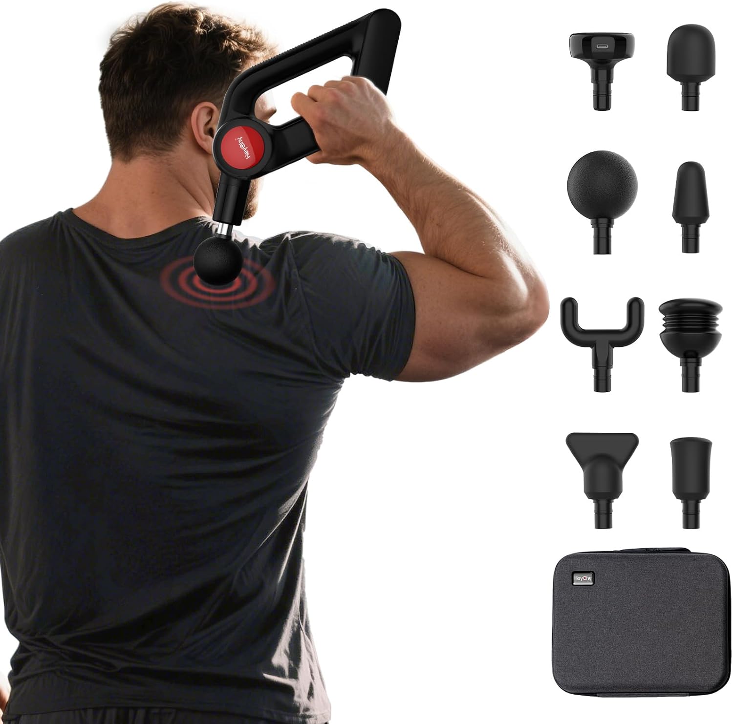 Massage Gun with Heat,Deep Tissue Massager with 12MM Amplitude, Professional Massager for Pain Relief,Portable Percussion Muscle Massage Gun for Back, 2025 Gifts,FSA/HSA Eligible Massage Gun with Heat,Deep Tissue Massager with 12MM Amplitude, Professional Massager for Pain Relief,Portable Percussion Muscle Massage Gun for Back, 2025 Gifts,FSA/HSA Eligible