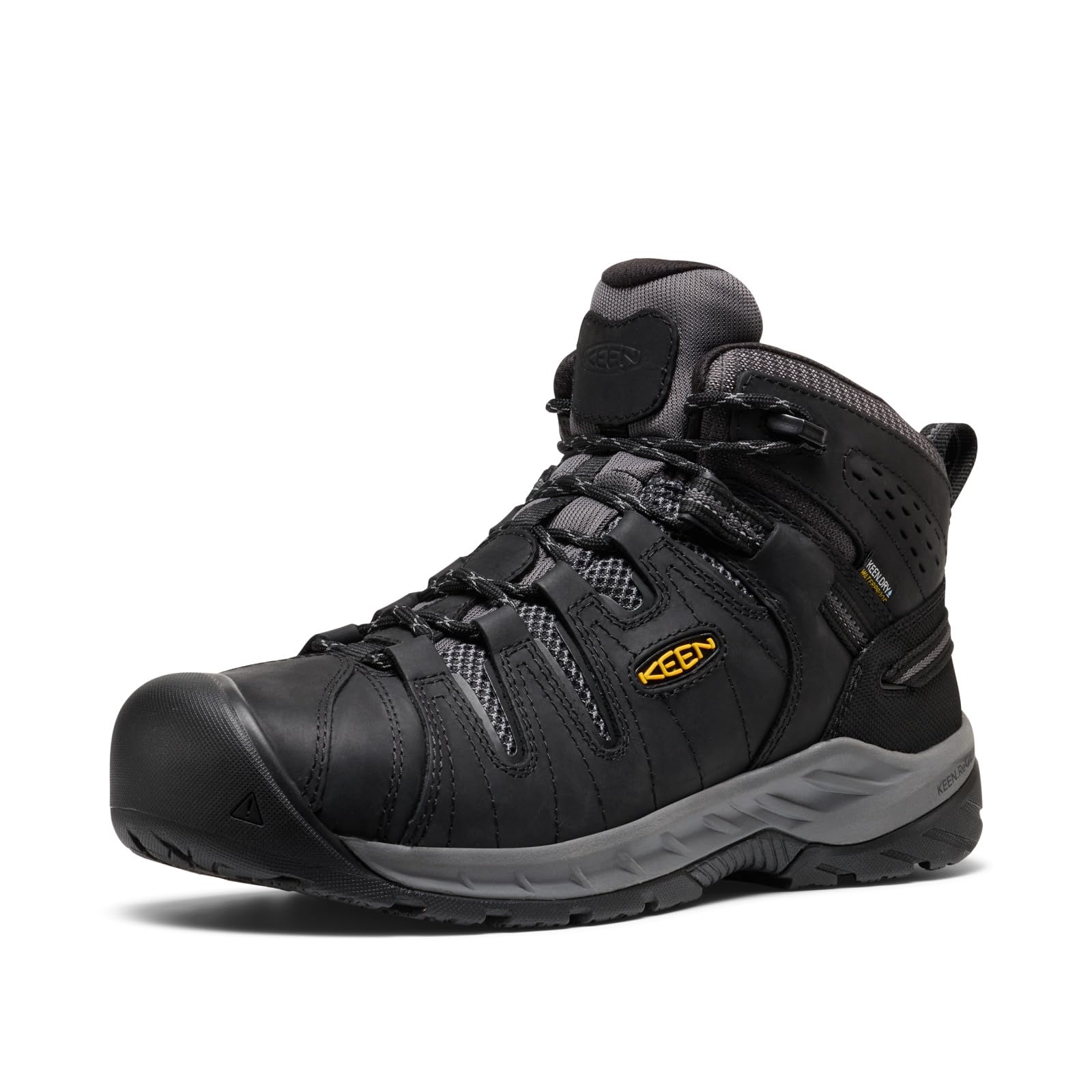 『TEN WORK SHT SS BLACK L』 Men's Kenton WTX Work Shoe (Soft Toe) | Black/Black | KEEN