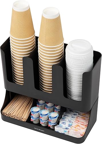 Miniatura 5 de Mind Reader Flume Organizador con 6 compartimientos para condimento y tazas ninguno  Negro
