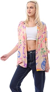 ريفين قميص كاجوال عصري باكمام طويلة مزين بالزهور الملونة للنساء