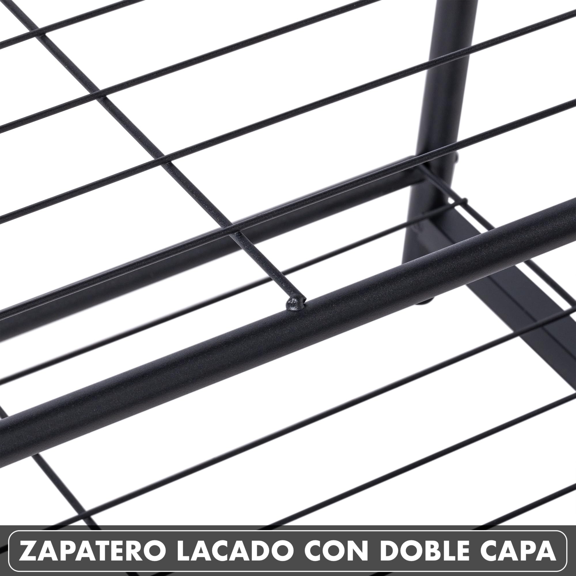 T-LOVENDO.ES Perchero Zapatero de Madera y Metal con estantería y Ganchos | Organizador de Entrada para Abrigos, Bolsos y Calzado | Mueble de Madera y Metal Resistente y Funcional para recibidor.