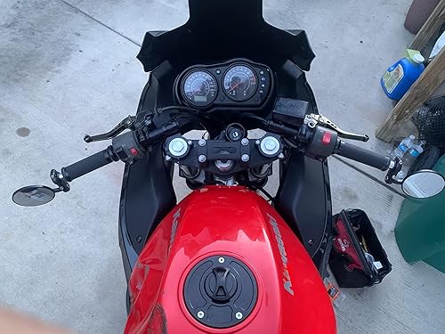 Miniatura 6 de 43mm clip ons manillar apto para motocicleta tenedor tubo 43mm, cafe racer construir clip en barras  78 "CNC aluminio mecanizado