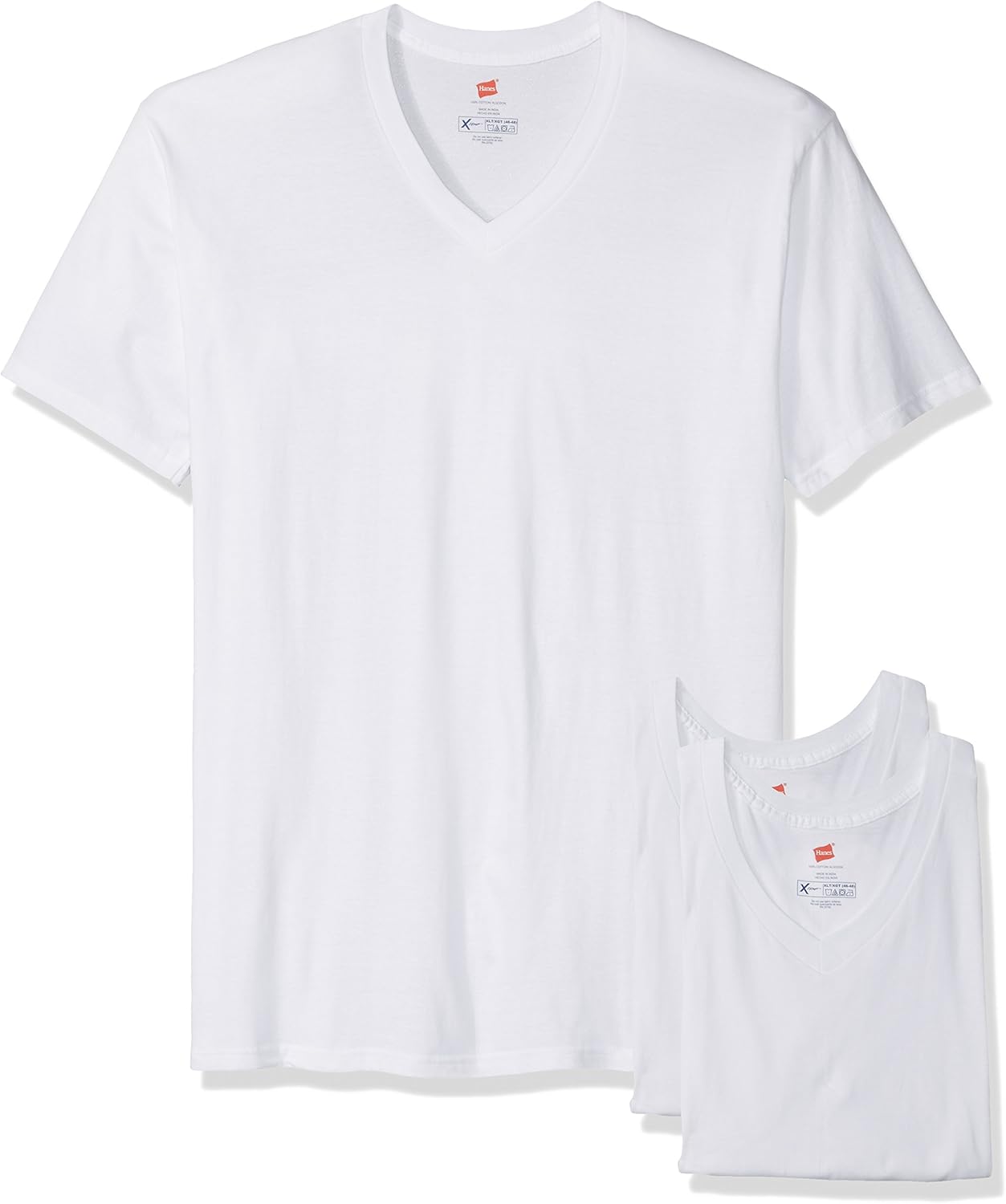 Hanes Mens 3-Pack X-Temp Tall V-Neck