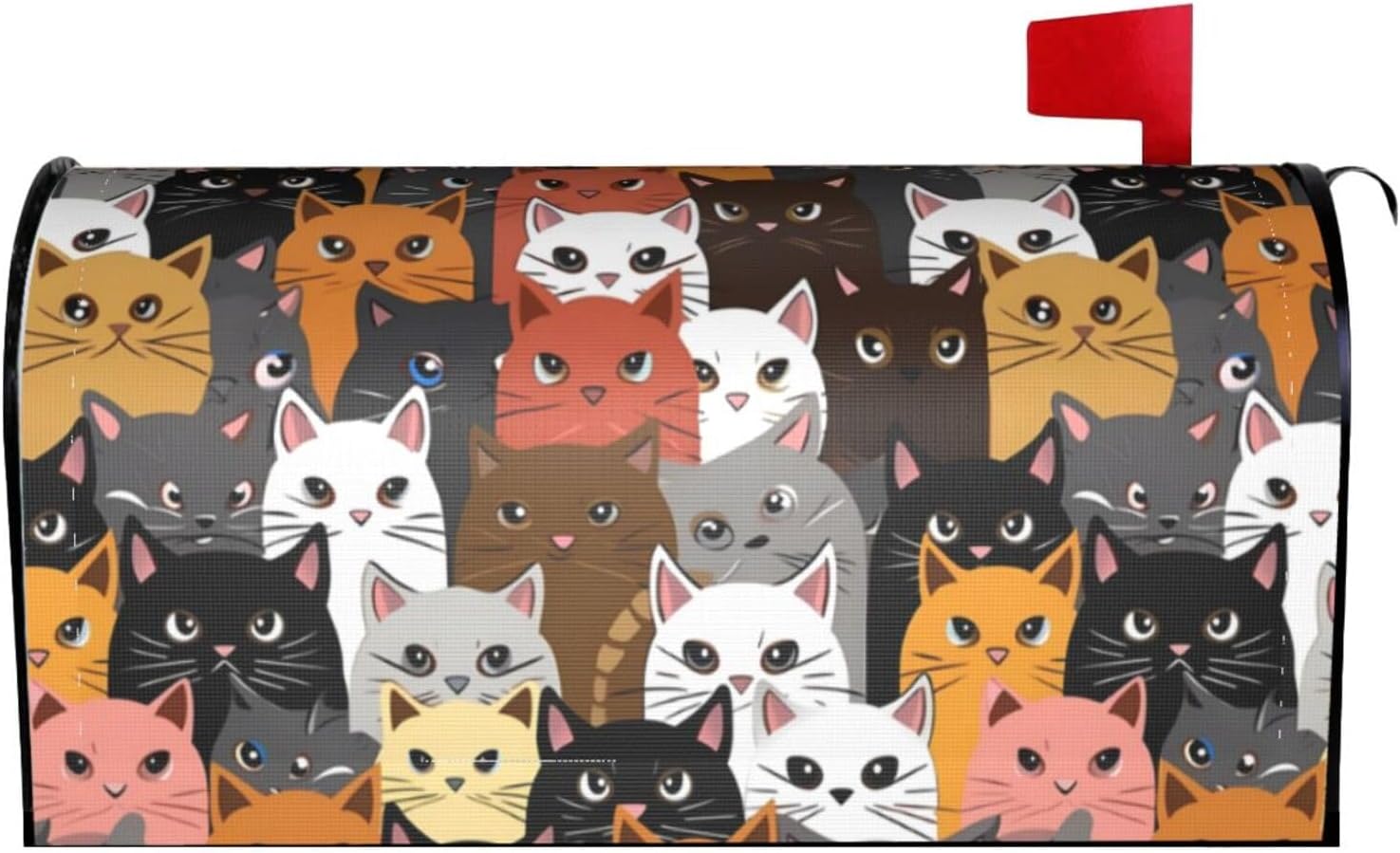 Colorful Funny Cats Kitten Animals Magnetic Mailbox Covers, Mail Wraps Garden Yard Home Decor for Outdoor Standard Size 21" Lx 18" W…