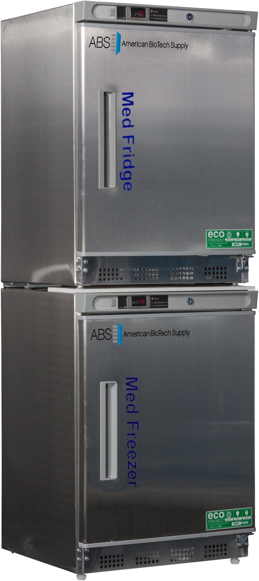 PH-ABT-HCRFC9SS Premier Pharmacy Combination Refrigerator/Freezer, 2 Solid Stainless Steel Doors, 9 cu. ft. Capacity, White